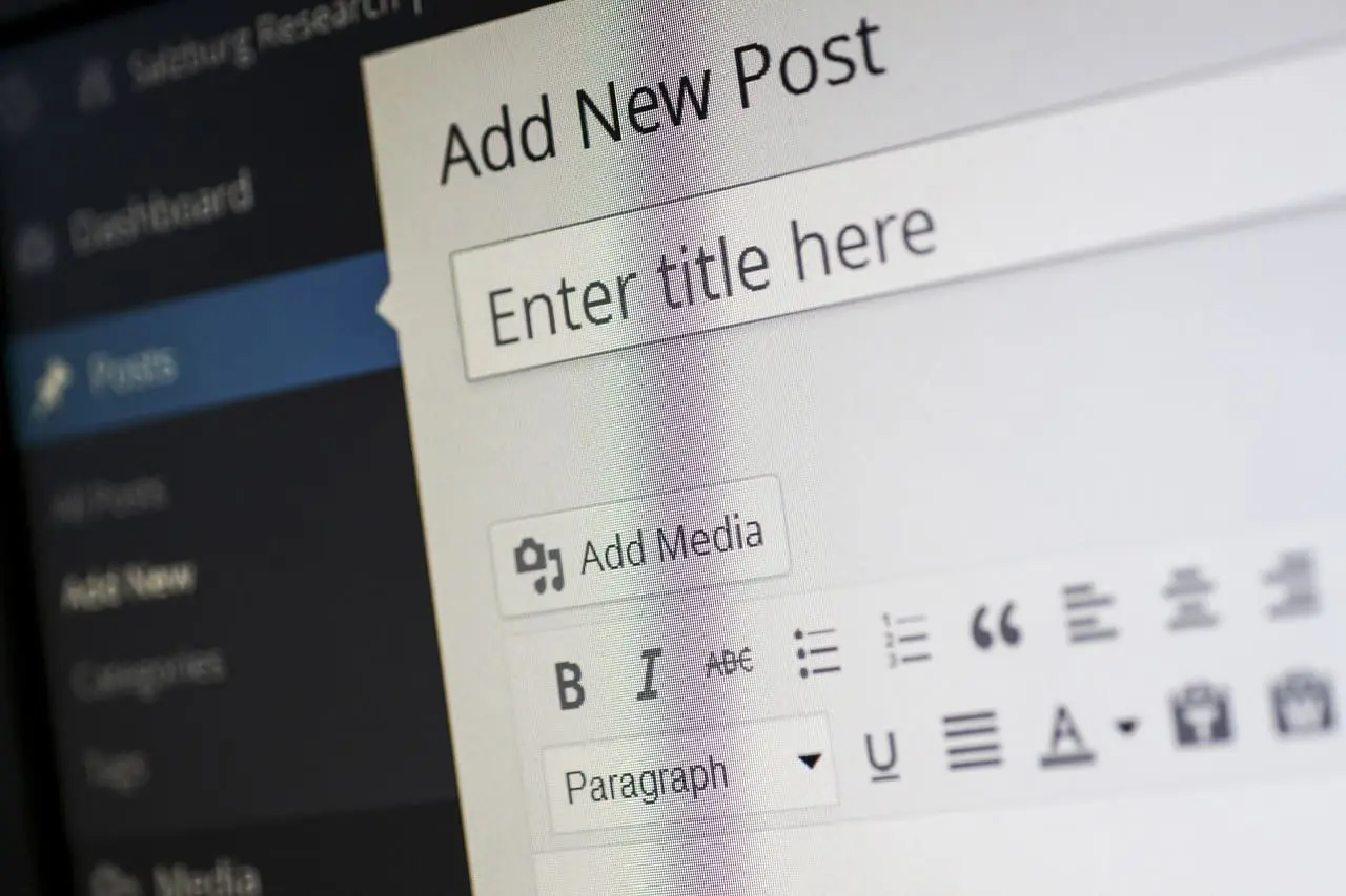 Wordpress add new post interface