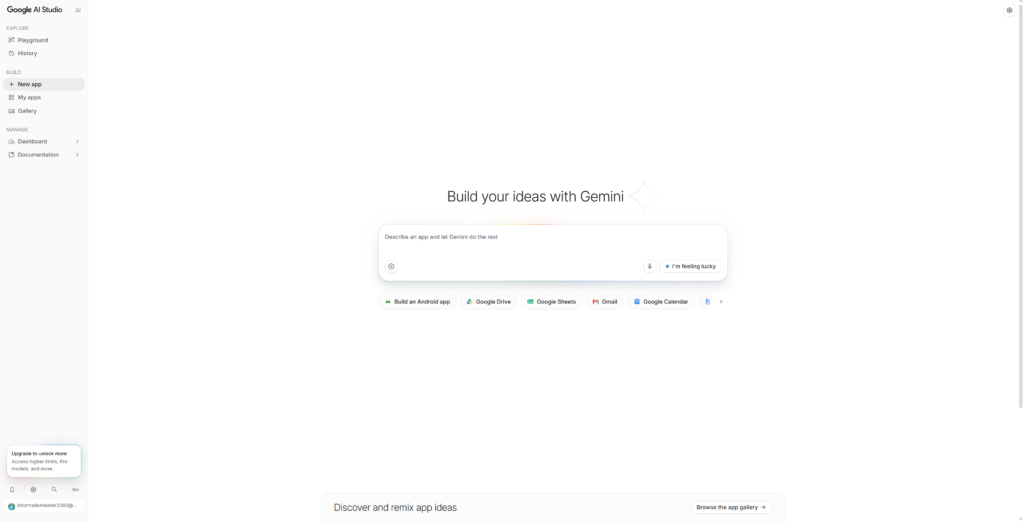 Google Gemini Dashboard
