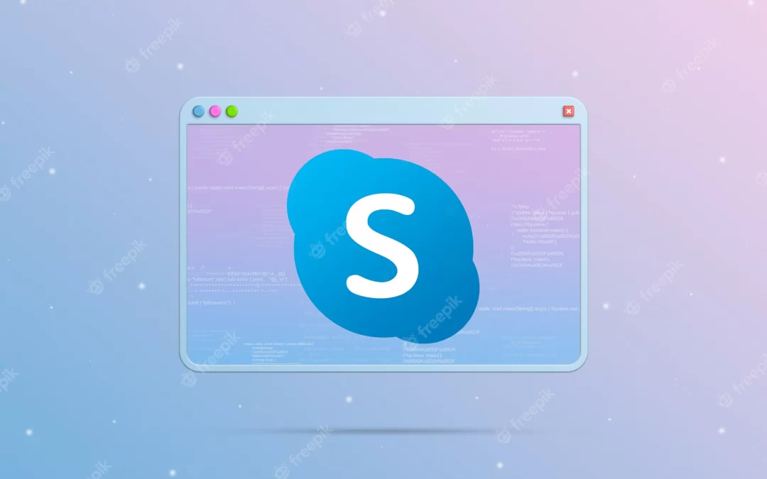 Skype logo on a computer