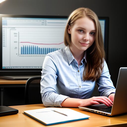 This brown-haired woman could be doing a smart Google ads campaign.