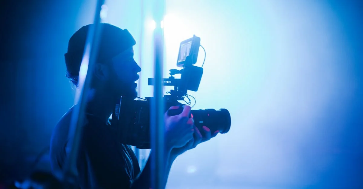 A man holding a camera.