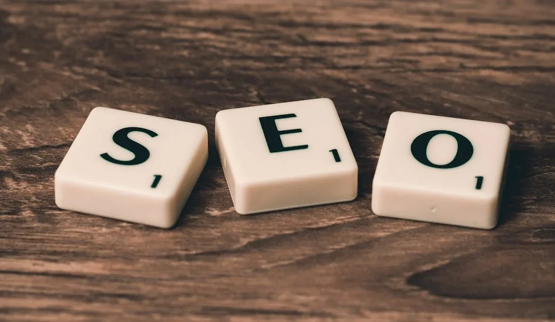 Scrabble letters that spell SEO