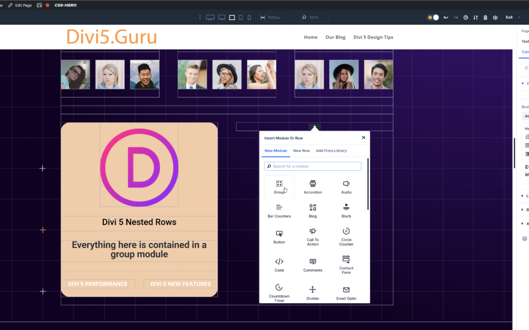 Divi 5 group modules: A how-to guide