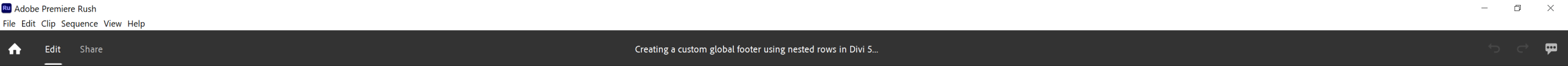 The Adobe Premiere Rush App user interface at the top.