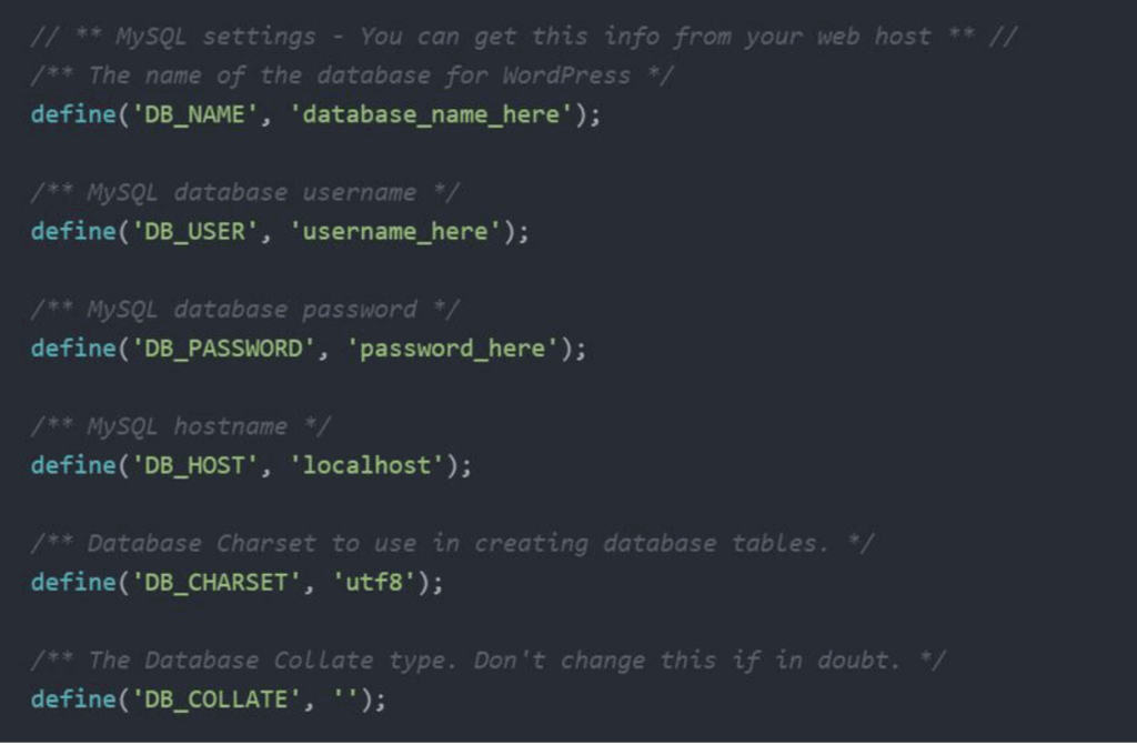 An WP Config File.